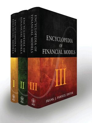 cover image of Encyclopedia of Financial Models, 3 Volume Set